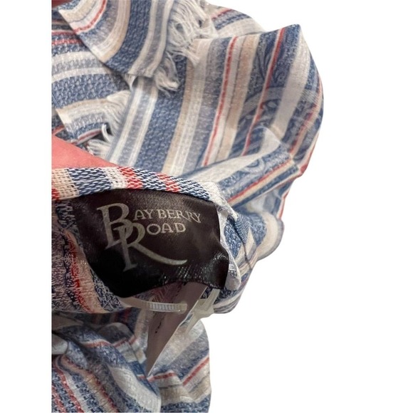 Bayberry Road Women's Striped Rectangle Scarf Multicolor Fall Accessory - Picture 7 of 10